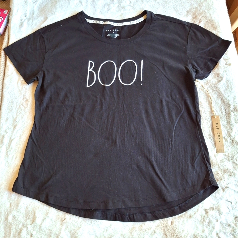 BOO! Halloween Rae Dunn Fitted T-shirt Medium New
